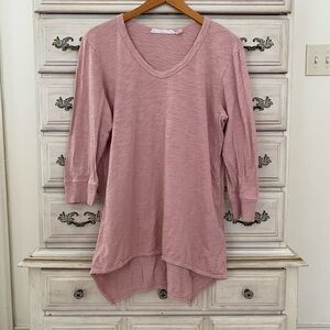 Anthropologie WILT Pink Cotton Top